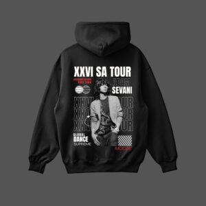 MOOSE SA Tour 2026 – Limited Double Print Edition – Black Hoodie- Preorder