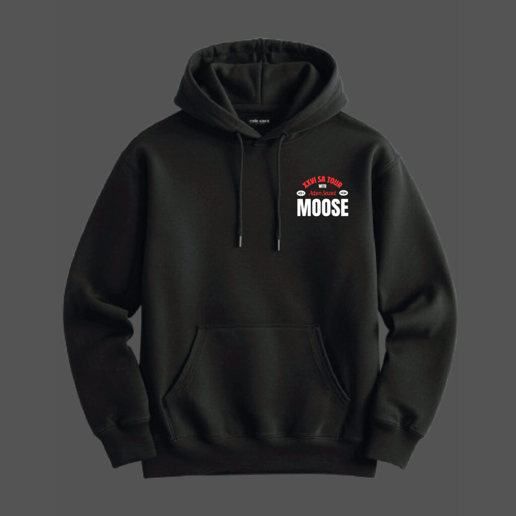 MOOSE SA Tour 2026 – Limited Double Print Edition - Black Hoodie- Preorder