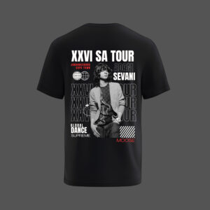 MOOSE SA Tour 2026 – Limited Double Print Edition Black T-Shirt – Preorder
