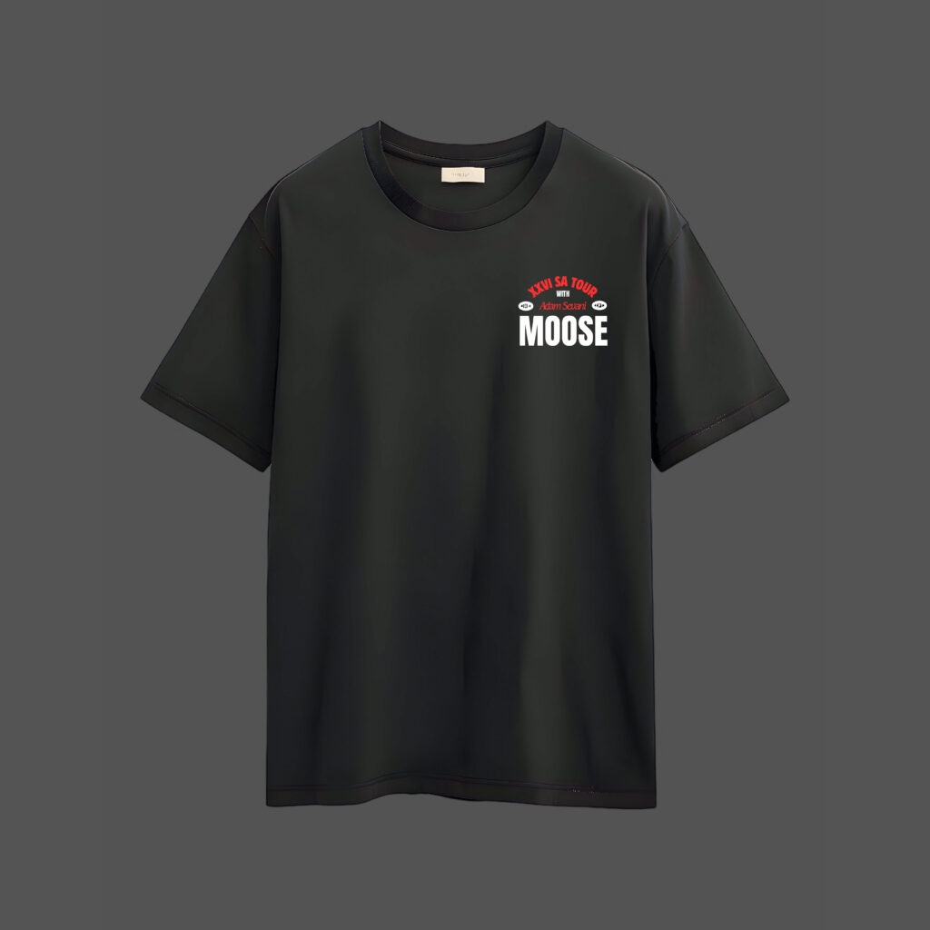 MOOSE SA Tour 2026 – Limited Double Print Edition Black T-Shirt - Preorder