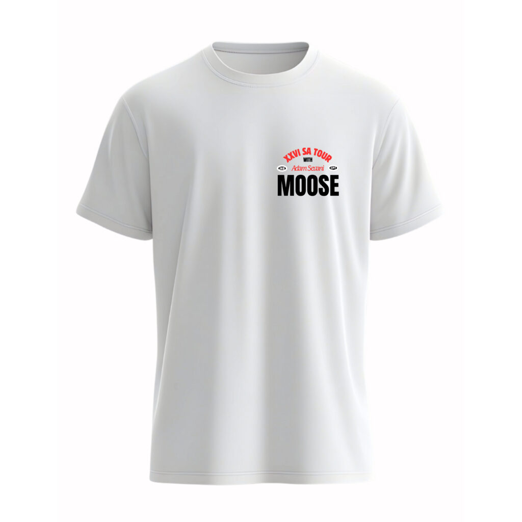 MOOSE SA Tour 2026 – Limited Double Print Edition White T-Shirt- Preorder